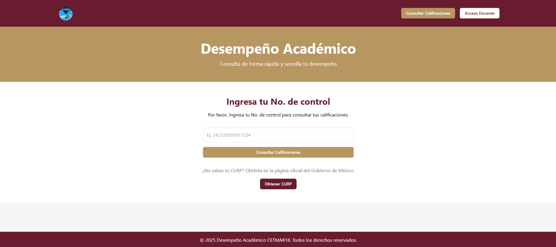 Sistema de Desempeño Académico
